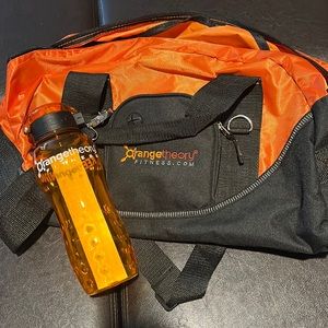 Orange theory duffel bag and water bottle (new)